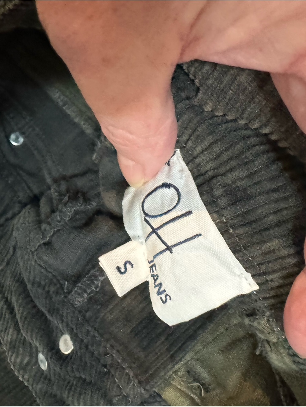 Oli & Hali Corduroy Straight-Leg Pants with Olive Camo Panels - Picture 5 of 5